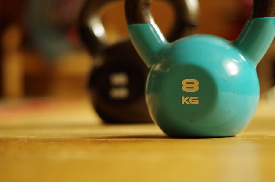kettlebell, training, fitness, weights, number, indoors, sport, text, close-up, focus on foreground