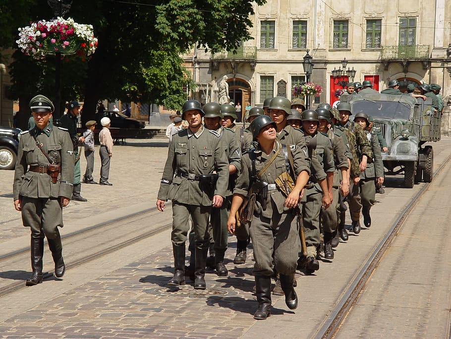 line, soldier, road, soldiers, war, movie, shooting, lviv, the second world war, nazism