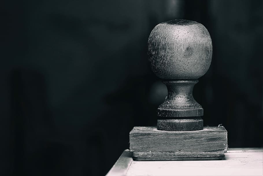 grayscale, selective, focus photo, finial, stamp, secret, important, official, private, document