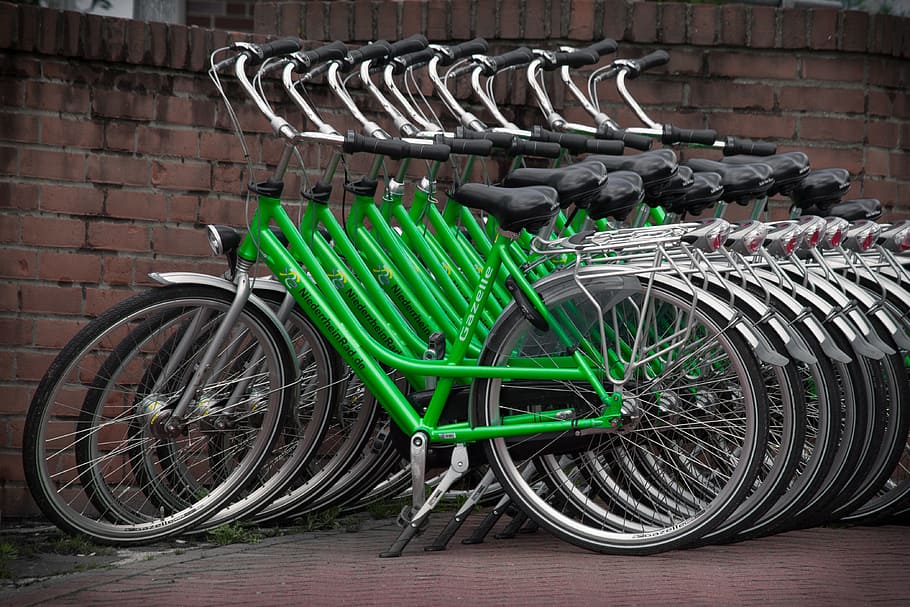 bike, niederrhein, holland, kleve, holiday, green, holidays, bicycle, wall, transportation