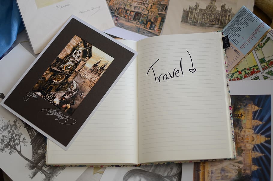 travel, sticky notes, agenda, trip, inspiration, poster, postcard, communication, text, paper