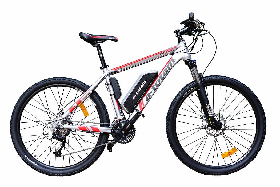 white, e-totem hardtail bike, background, Mountain Bike, Mtb, Electric, Bike, electric, bike, e-bike, bicycle