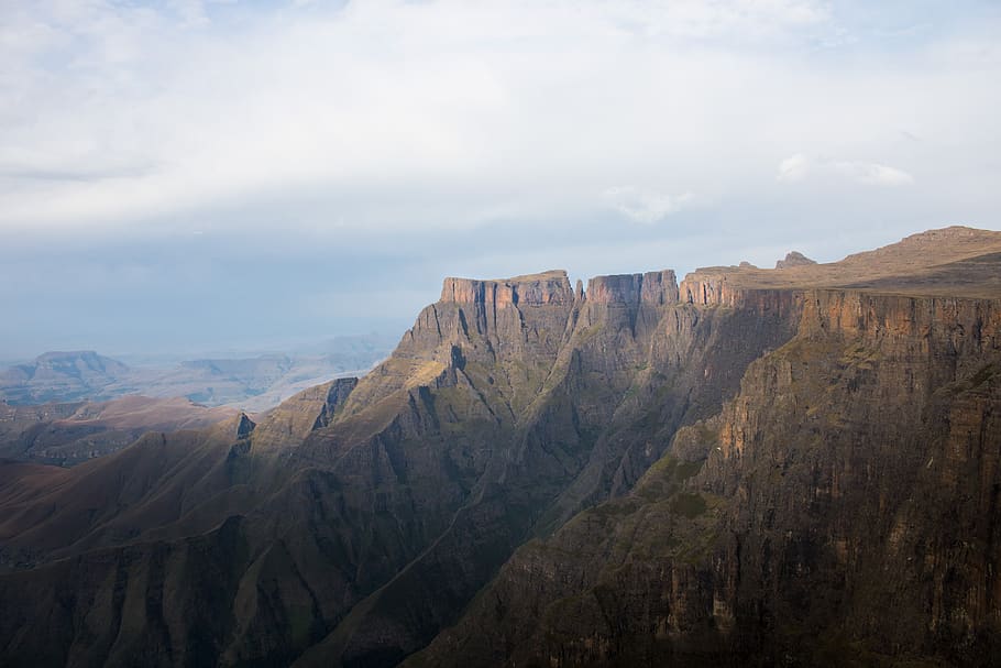 Sudáfrica, Za, Drakensberg, montañas, paisaje, naturaleza, cañón, montañas Drakensberg, montaña, cielo