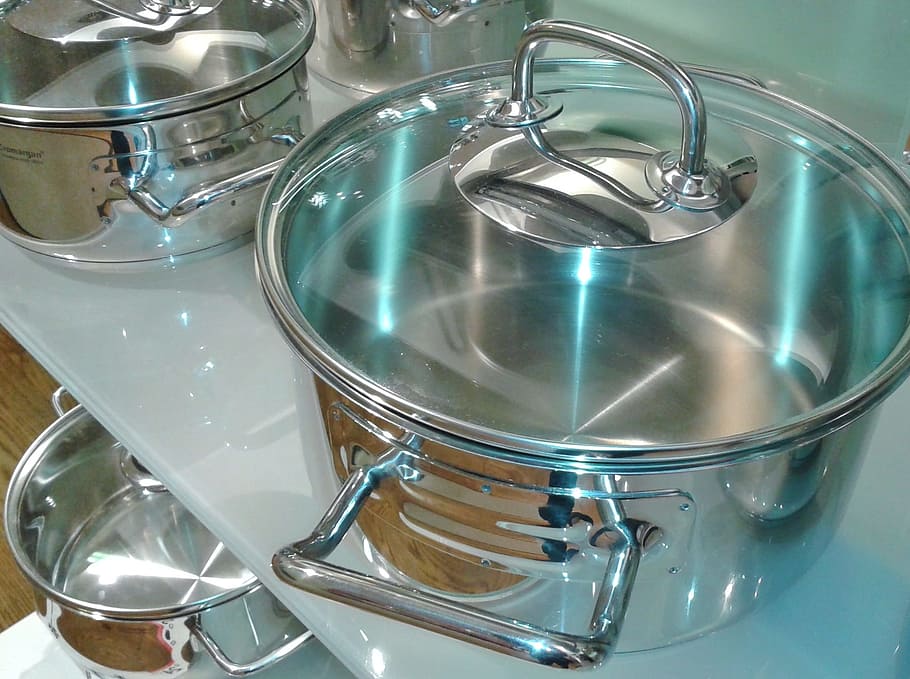 stainless, steel container, lid, stainless steel, container, cooking pot, pot, boiler, boiling pans, cook