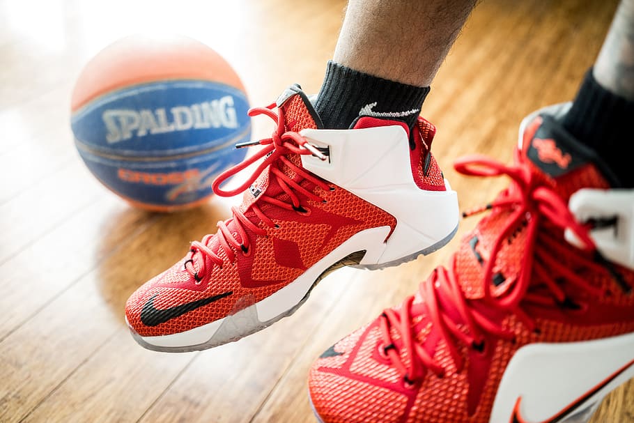 red-and-white, nike basketball shoes, shoes, lebron, nike, spalding, basketball, nikeshoes, greatness, shoe