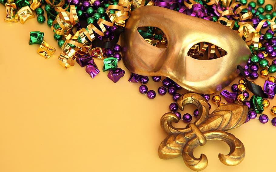 silver masquerade, fleur, de, lis, masks, glitter, gold, carneval, decoration, mask - Disguise