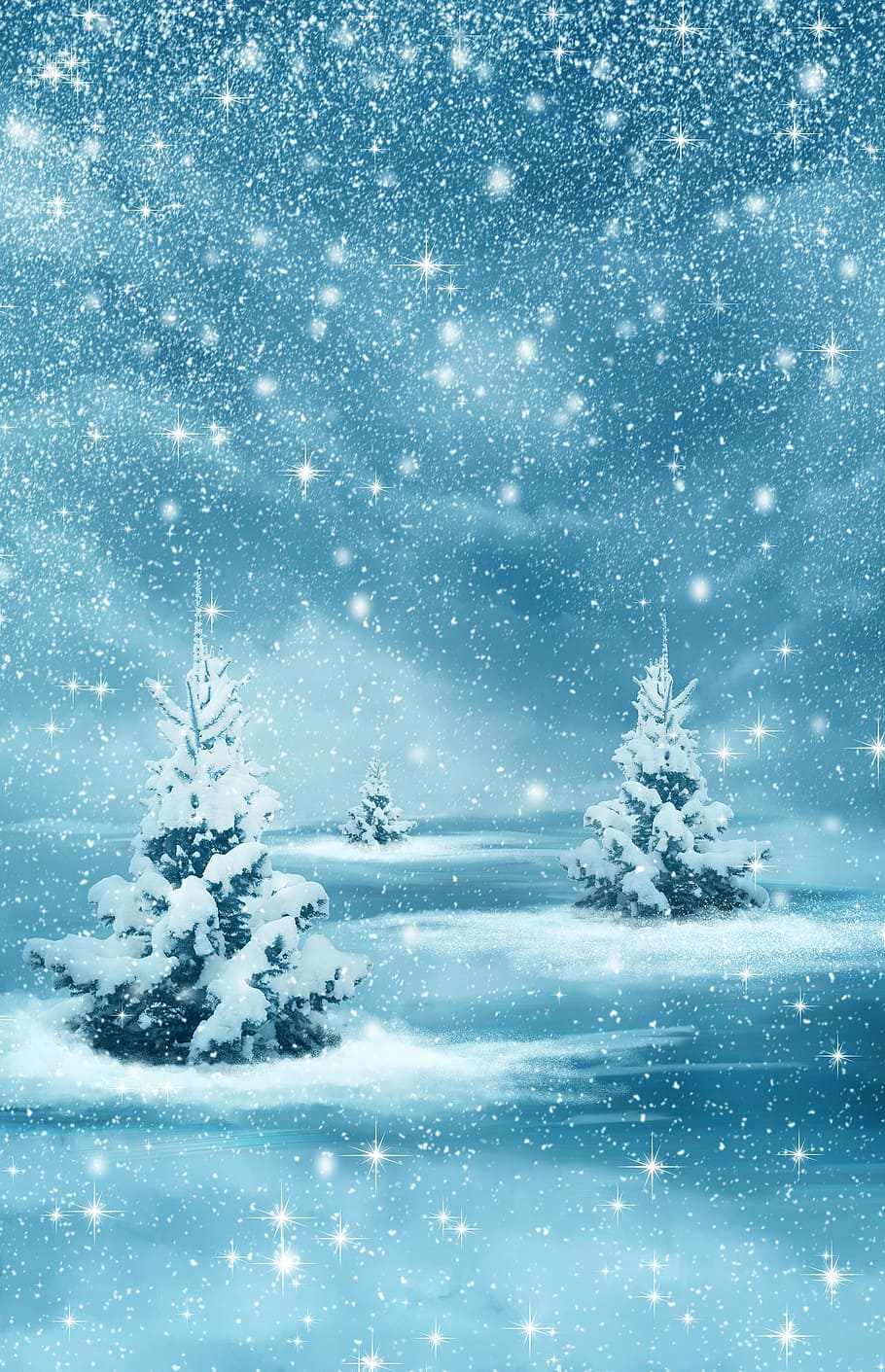árvore de abeto, ilustração de neve, natal, ano novo, fundo, inverno, natureza, floresta, árvores, montagem