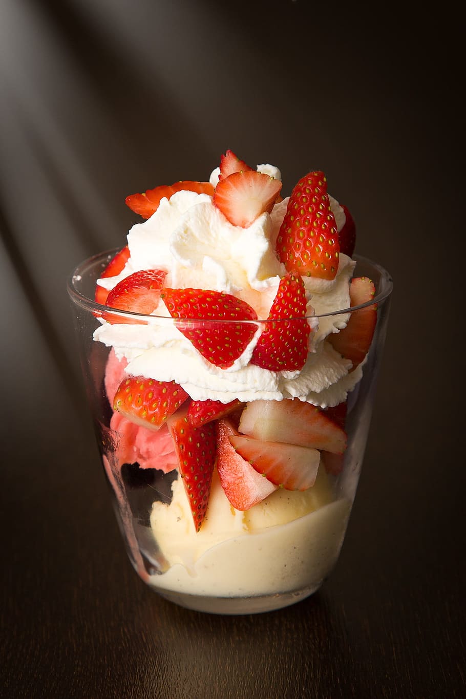 strawberry, shake, cream, ice, dessert, food, cup ice, ice cream, berry fruit, fruit