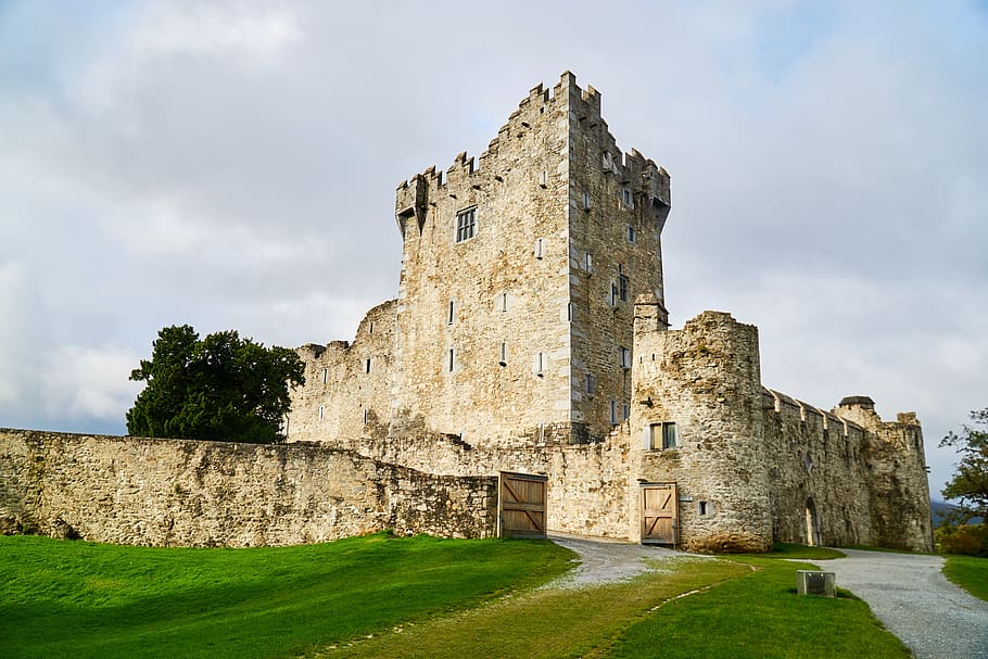 kastil ross, killarney, Irlandia, Kastil, Arsitektur, Abad Pertengahan, benteng, kerry, orang Irlandia, historis