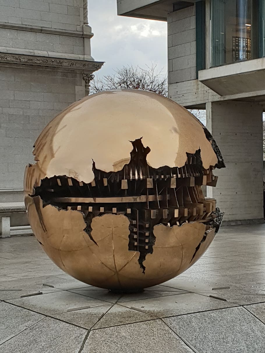 Dublín, Irlanda, arquitectura, Trinity College, esfera, globo, oro, monumento, estructura construida, exterior del edificio