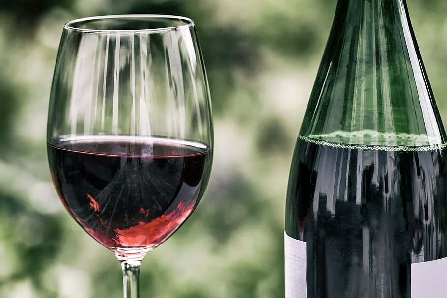 wine bottle, clear, wine glass, wine, retro, red wine, glass, alcohol, liquid, enjoy