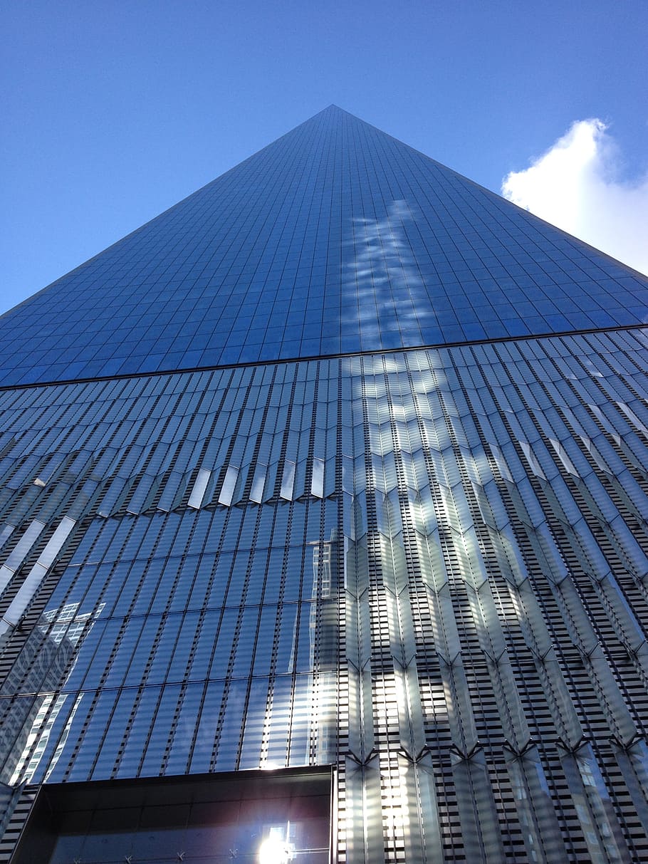 nuevo, nueva york, el comercio mundial, moderno, edificio, rascacielos, edificio de vidrio, edificio alto, cielo, nube