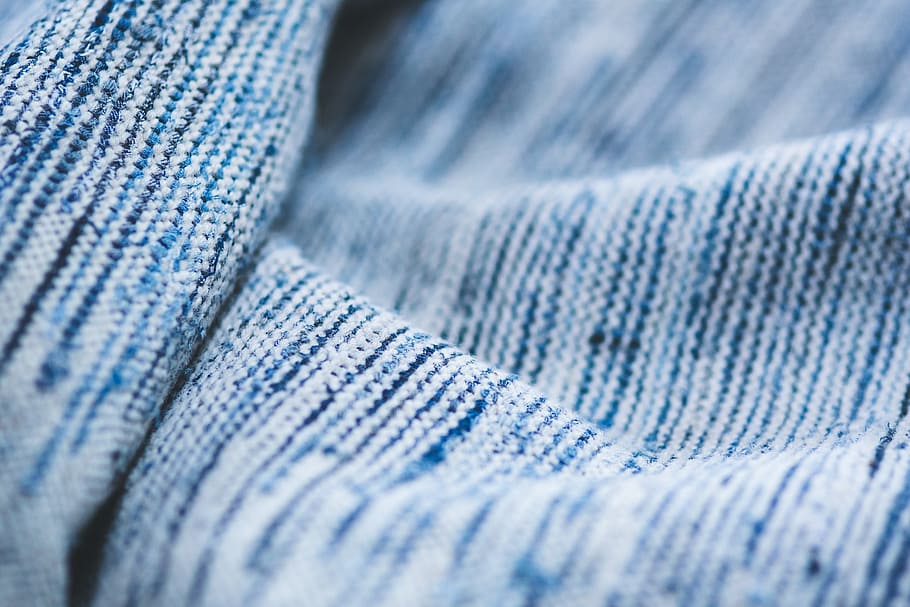 putih, biru, kain, penutup, tekstil, latar belakang, close up, closeup, makro, pola