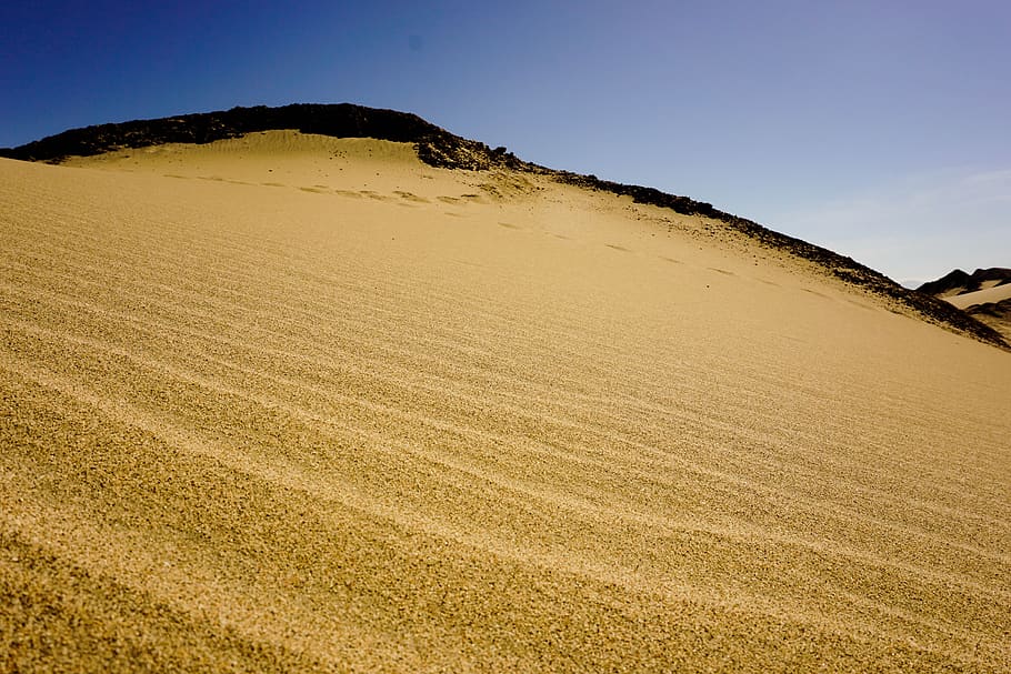 desierto, vista, perú, ica, huacachina, interminable, arena, paisaje, seco, panorama