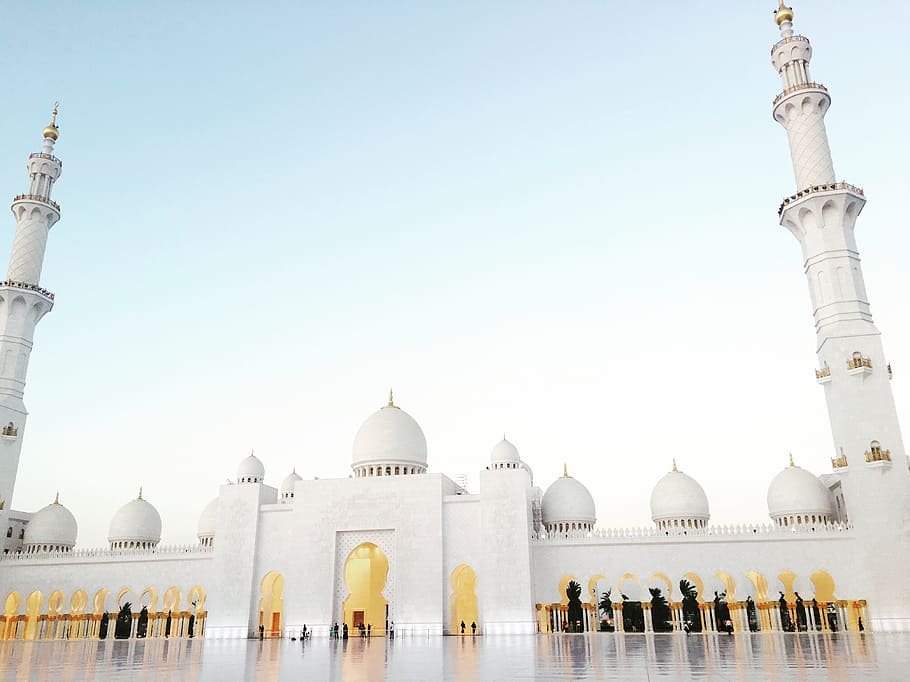 Mezquita, jeque, belleza, Zayed, islam, minarete, arquitectura, lugar famoso, culturas, mezquita jeque Zayed
