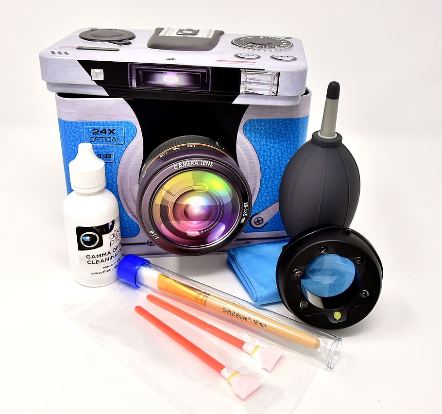 camera, sensor cleaning, led magnifying glass, brush, gamma solution, cleaning liquid, accessories, swabs, bellows, micro fiber cloth digital camera