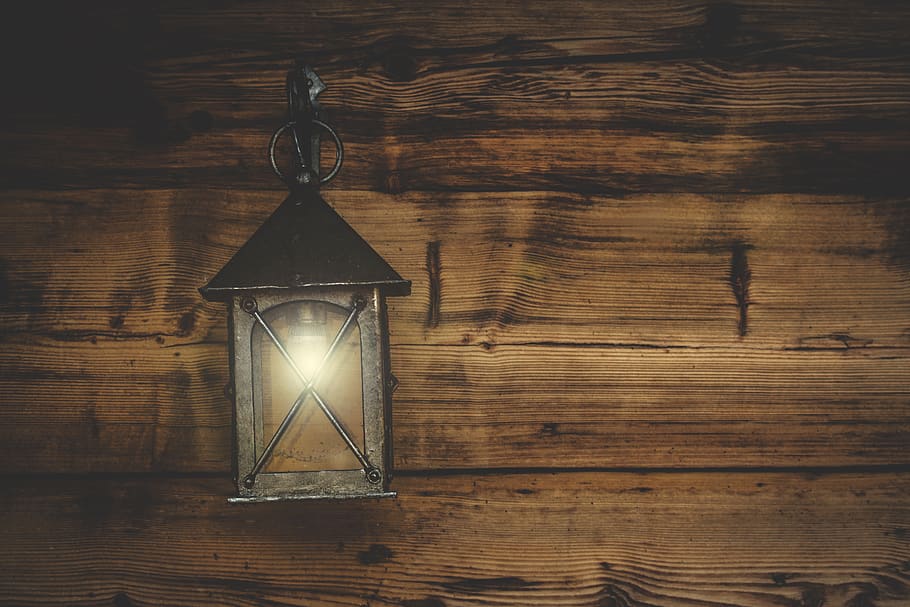 light, lamp, bulb, electricity, wooden, wall, wood - material, table, indoors, still life