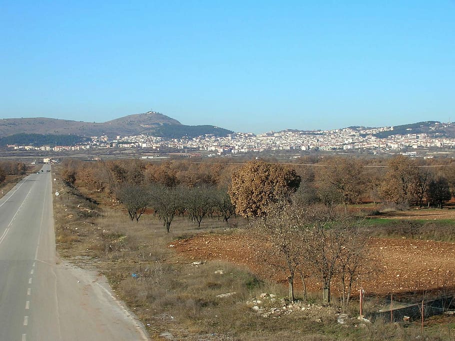 paisagem kozani, sul, vista, Kozani, paisagem, Grécia, paisagem urbana, fotos, paisagens, domínio público