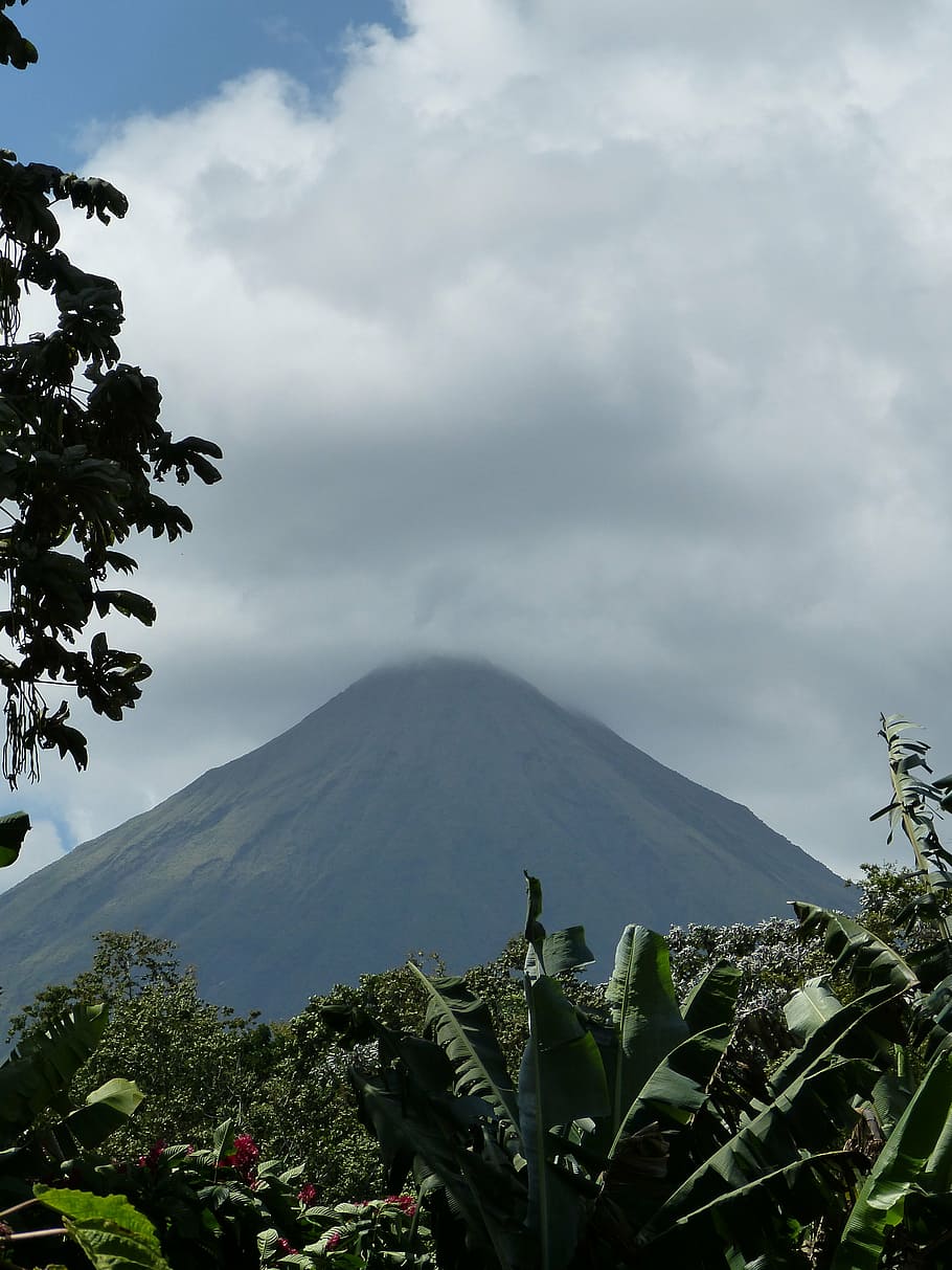 volcano, arenal, mountain, costa rica, central america, tropical, tropics, exotic, rainforest, landscape