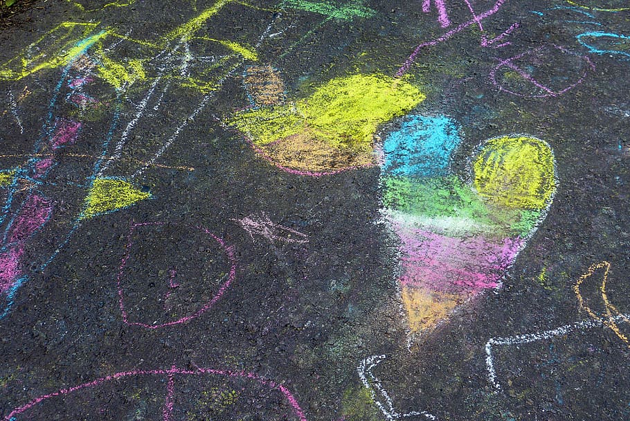 background, chalk, road, drawing, paint, patch, ground, street chalk, street art, pavement