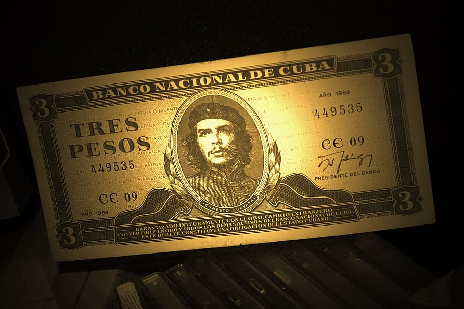 Dollar Bill, Che Guevara, Money, banknote, tres pesos, 3 peso appearance, old banknote, revolutionary, commander, icon