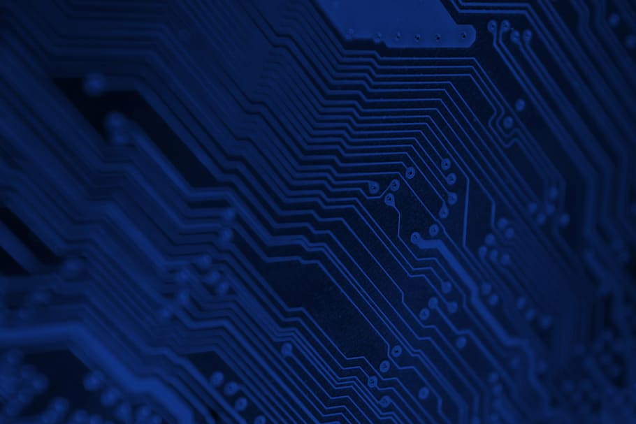 macro photo, black, circuit board, background, blue, surface, backgrounds, abstract, industry, technology