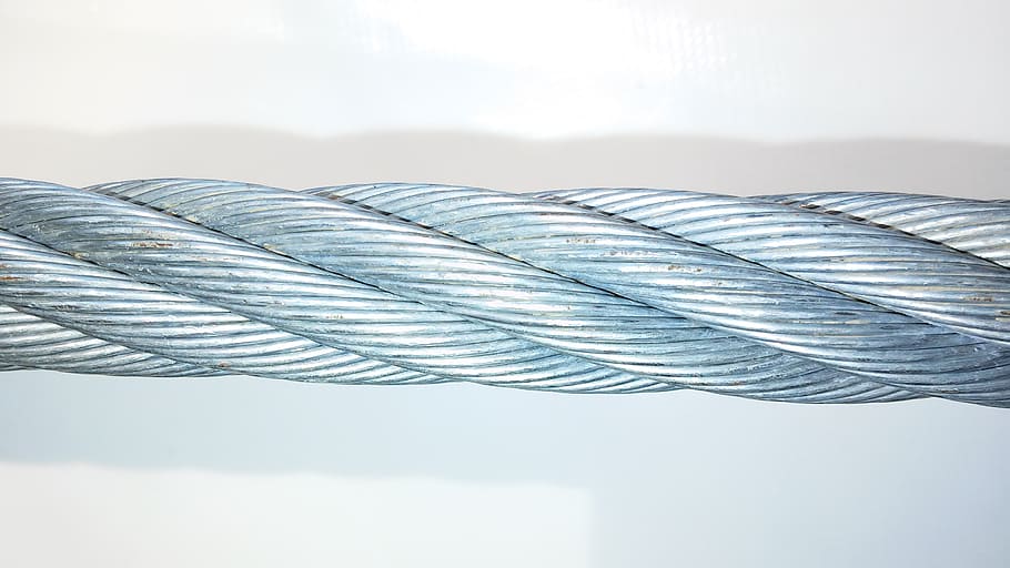 cabo de aço, aço cabo, fio, corda, hélice, metal, aço, plano de fundo, torcido, forte