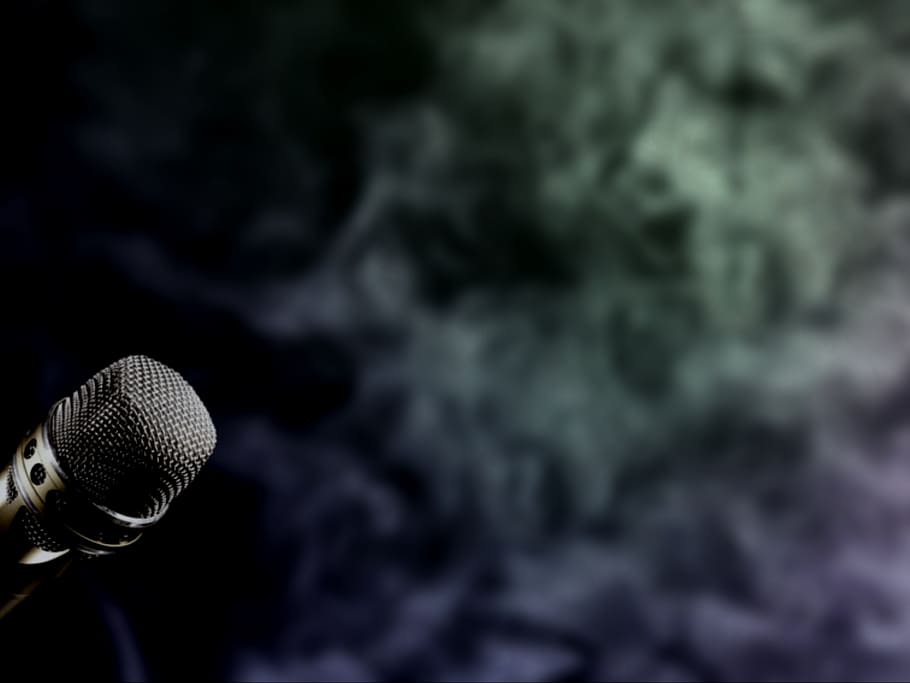 wallpaper, microphone, smoke, concert, music, public, stage, singer, song, sing