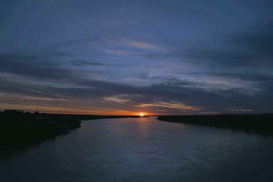rio, bridge, end of afternoon, eventide, river san francisco, landscape, brazil, sunset, sky, sol