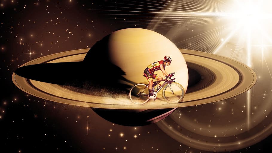 土星の図 自転車 スペース サイクリスト バイカー デジタル合成 宇宙 屋内 人なし 自然 Pxfuel