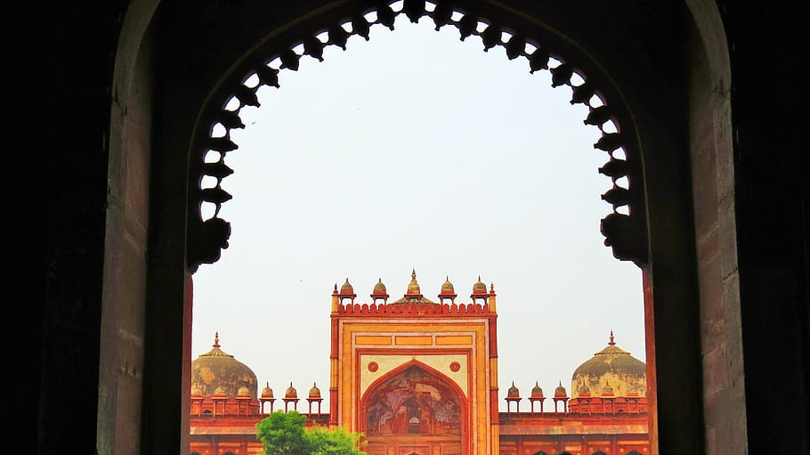 arquitectura, fatehpur sikri, arquitectura mogol, mogoles de la india, india, agra, arenisca, cultura, palacio, monumento