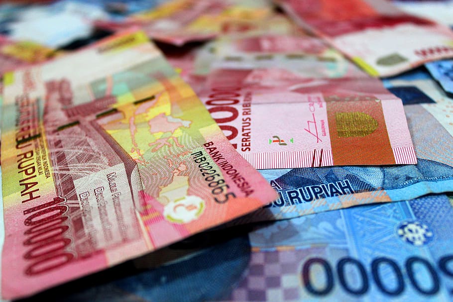 money, rupiah, salary, economic, financial, pay, finance, paper currency, currency, wealth