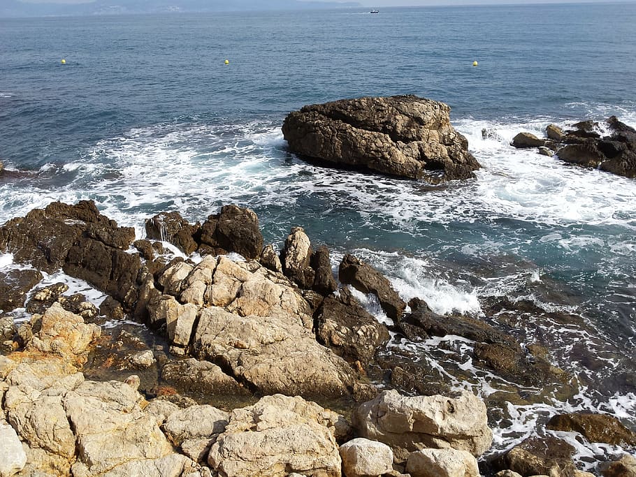 natureza, rochas, mar, costa rochosa, água, espanha, Rocha, Rocha - objeto, sólido, agua