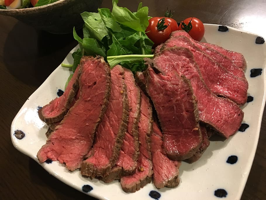 Roast Beef, Wagyu Beef, Dinner, food, meat, red, beef, freshness, food And Drink, raw Food