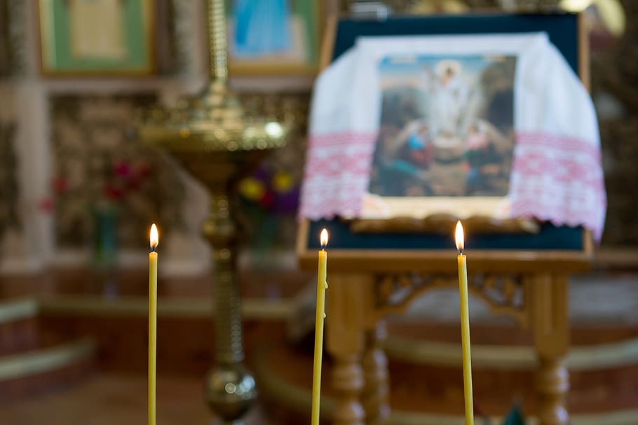 candles, church candles, church, cathedral, temple, orthodox, orthodoxy, the orthodox church, candle, religion
