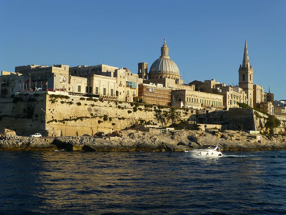 malta, harbor, mediterranean, maltese, valletta, architecture, historic, panorama, history, building exterior