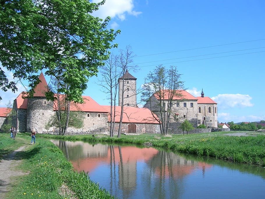 castelo de água svihov cz, três porcas para a cinderela, castelo, fosso, locais de interesse, arquitetura, igreja, europa, cidade, história