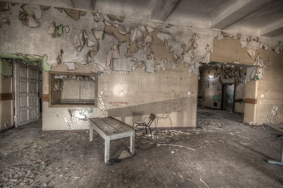 room, indoors, abandoned, inside, house, obsolete, damaged, architecture, run-down, seat