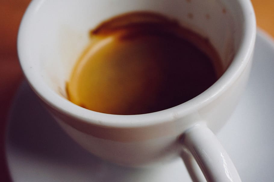 cangkir kopi kosong, Kosong, makanan / Minuman, kopi, cangkir, minuman, panas - Suhu, cokelat, kopi - Minuman, sarapan