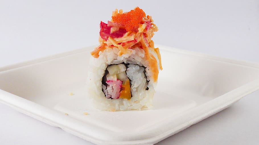 makanan, sushi, jepang, ikan, salmon, asia, tuna, roll, makanan dan minuman, makan sehat