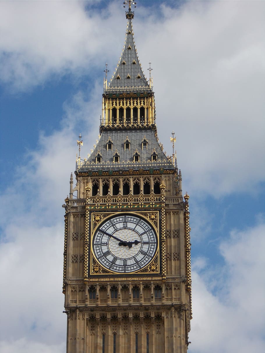 ロンドン, ビッグベン, タワー, イギリス, ロンドン-イギリス, 時計 