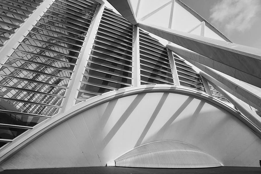 architecture, valencia, city science, science, arts, calatrava, modern, staircase, built structure, steel