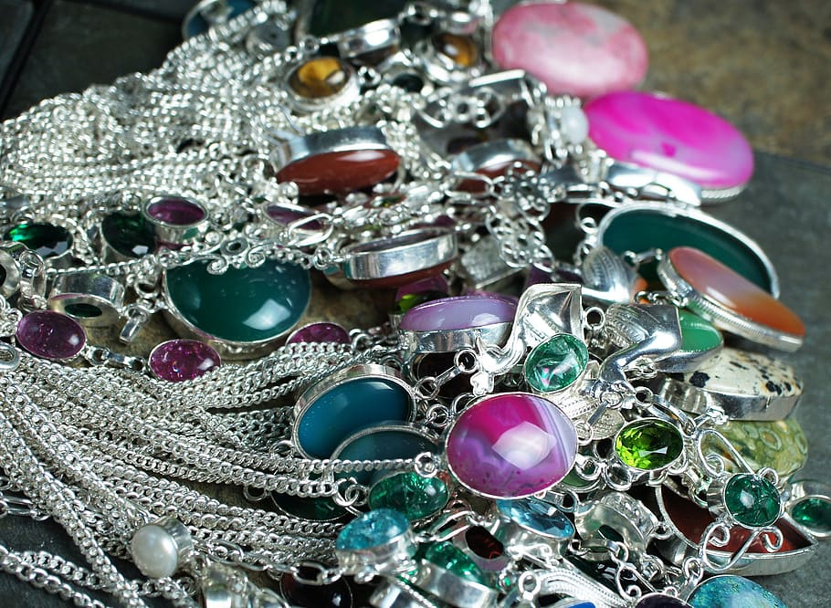 gemstone, necklaces, chokers, colorful, gemstones, gems, stones, handmade, jewelry, jewellery