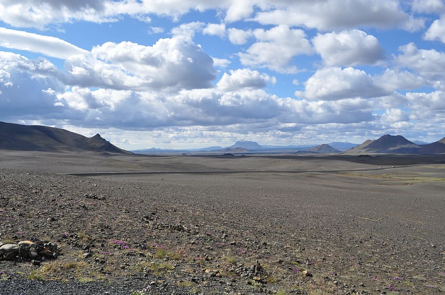 solo marrom, islândia, paisagem, resíduos, deserto, natureza, paisagens - natureza, beleza na natureza, nuvem - céu, montanha