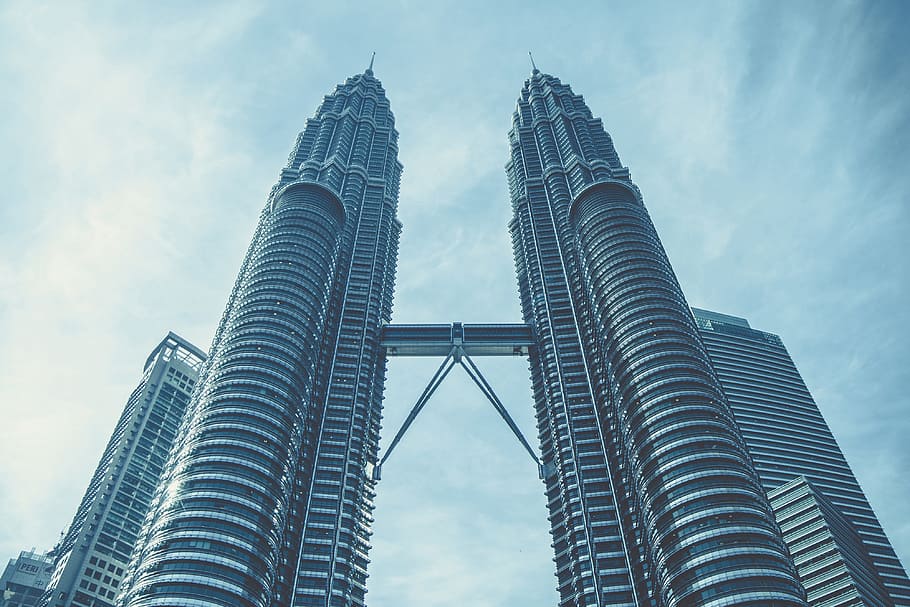 di kuala, Menara Petronas, Kuala Lumpur, Malaysia, arsitektur, bangunan, gedung pencakar langit, menara, modern, Adegan perkotaan