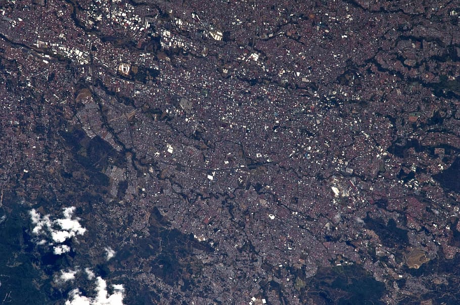 San Jose, ISS, Costa Rica, public domain, satellite image, backgrounds, nature, abstract, pattern, full frame