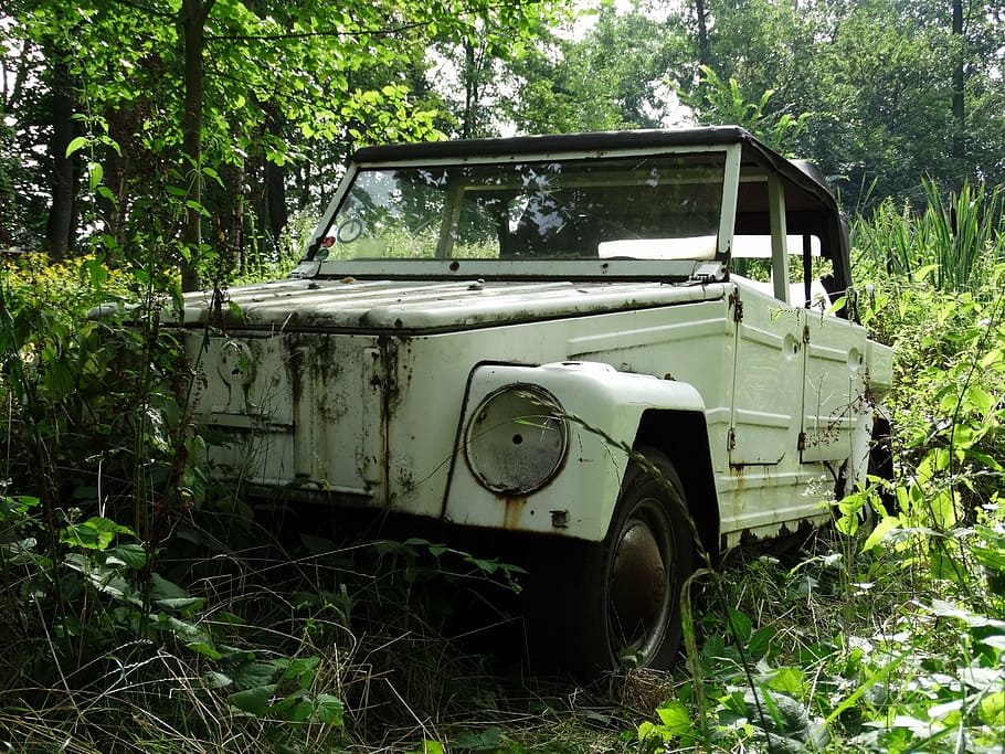 car, auto, old car, the wreckage of the car, land Vehicle, transportation, old, 4x4, off-Road Vehicle, outdoors
