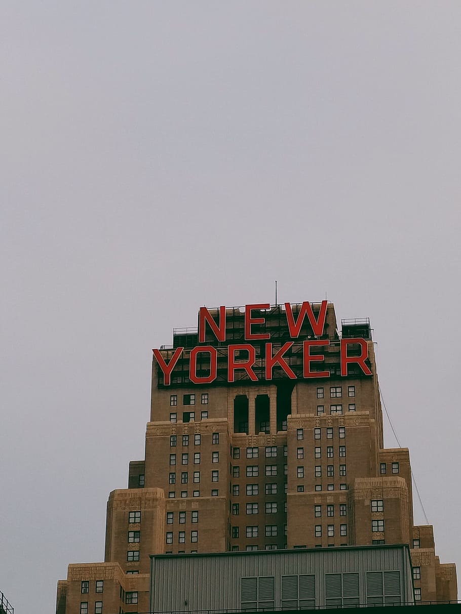 large, new, yorker sign, New Yorker, Sign, typography, built Structure, architecture, building Exterior, skyscraper