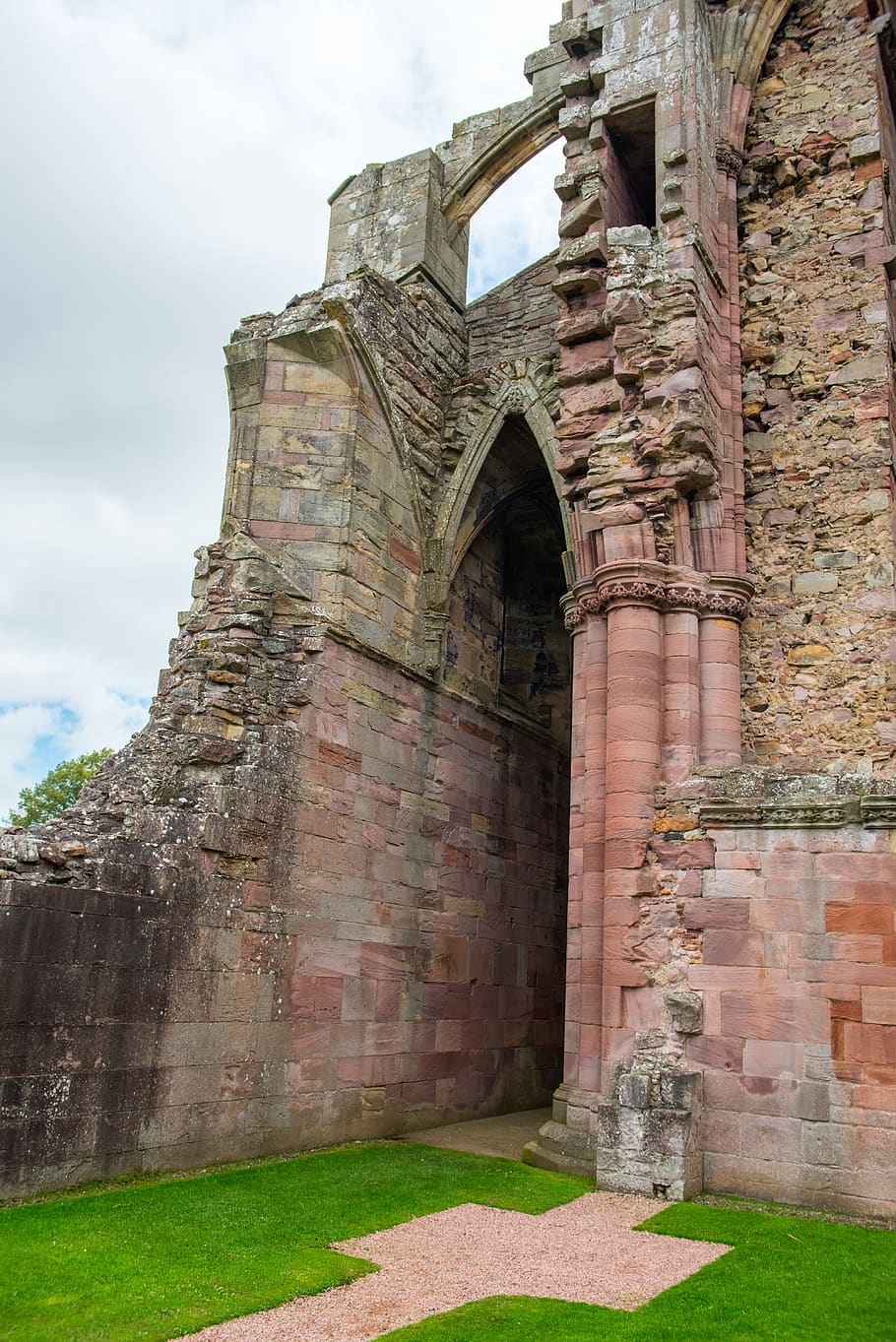 melrose abbey, abbey, scotland, church, stone, medieval, monastery, ruins, old, architecture
