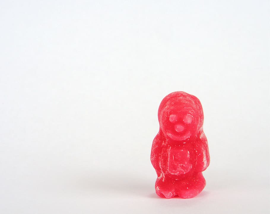 red, human, form decor, white, surface, jelly, baby, sweets, candy, cute